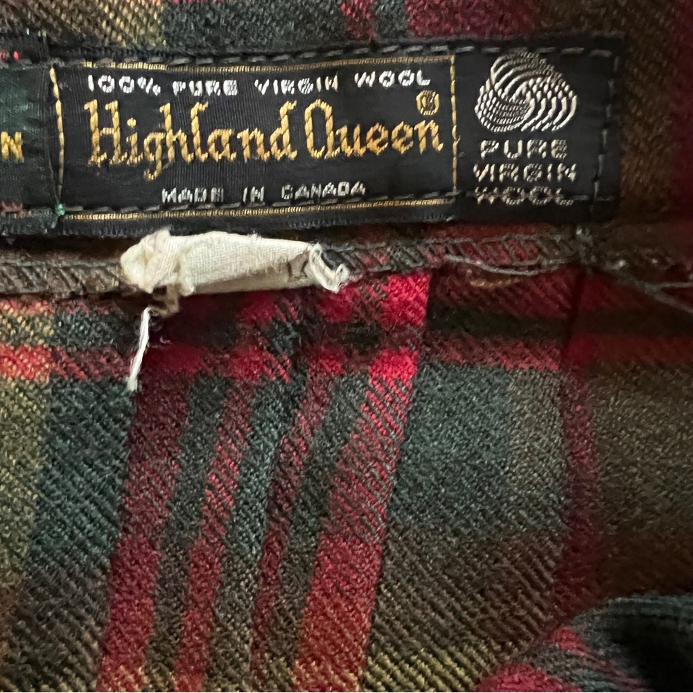 Maple Leaf Tartan Highland Queen Vintage Ladies Kilt Authentic All Wool Pleated - Picture 7 of 7